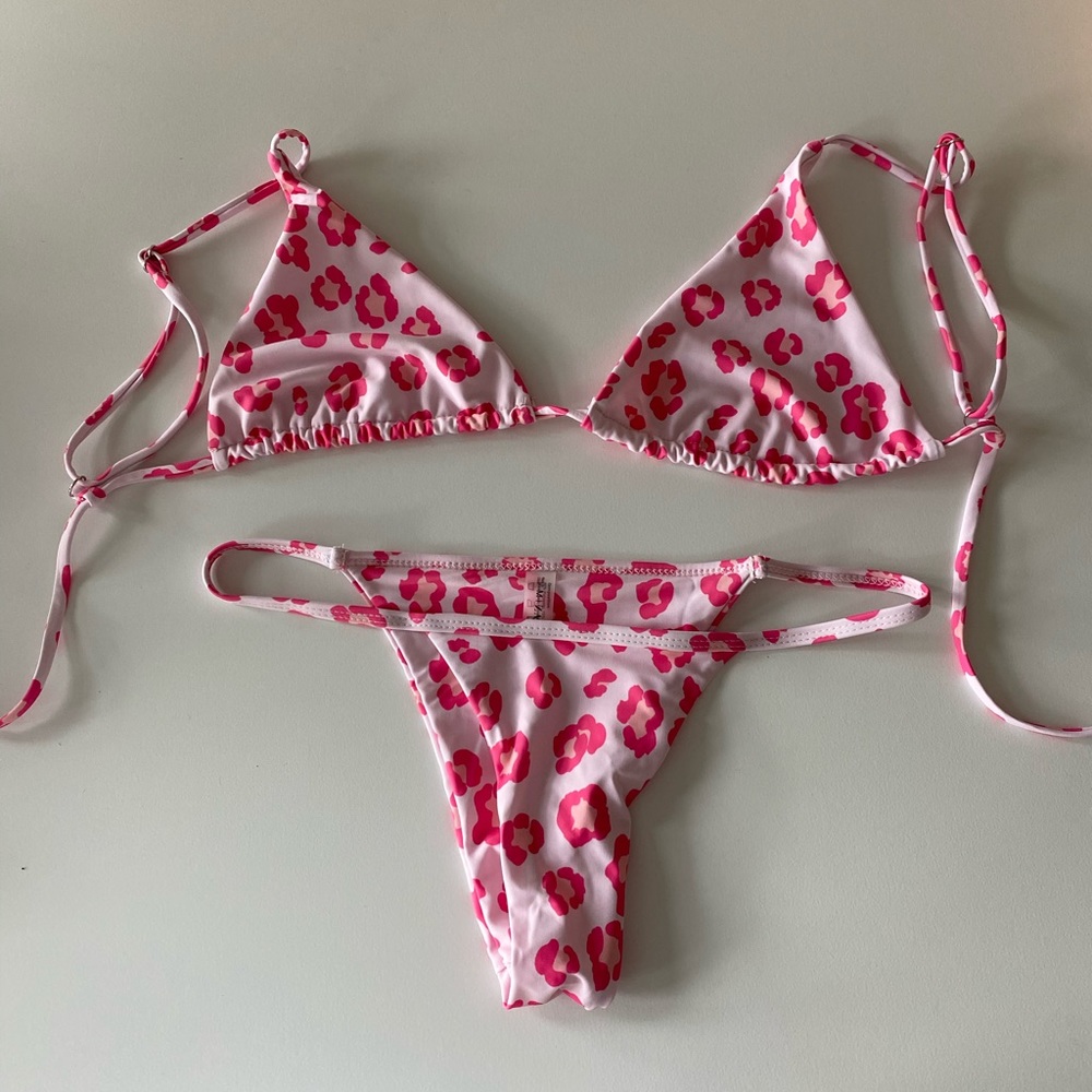 Zaful Pink Leopard Bikini